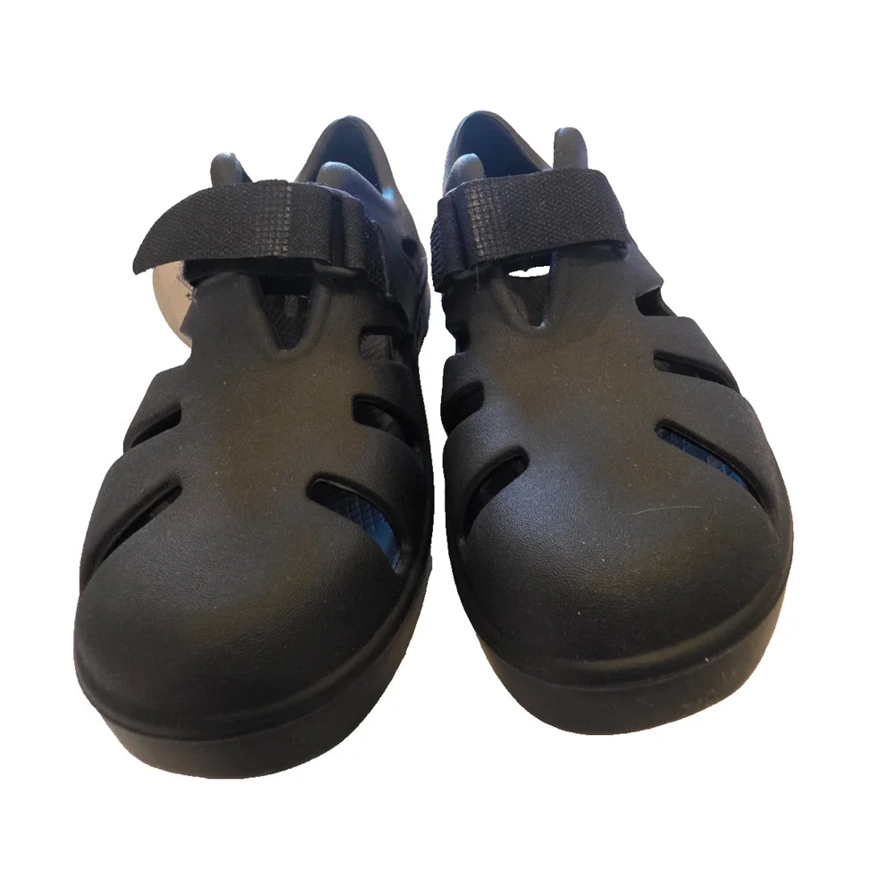 OOFOS OOahh Sport Flex Clogs Unisex M7/W9 Black Recovery Shoes Adjustable Strap
